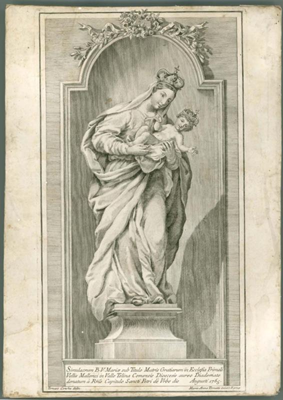 T. Conca (Roma, sec. XVIII), stampa "Madonna di Primolo"